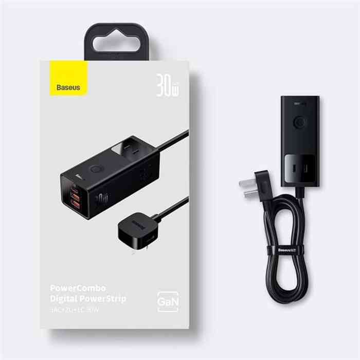 Baseus PowerCombo Digital PowerStrip 3AC+2U+1C 30W